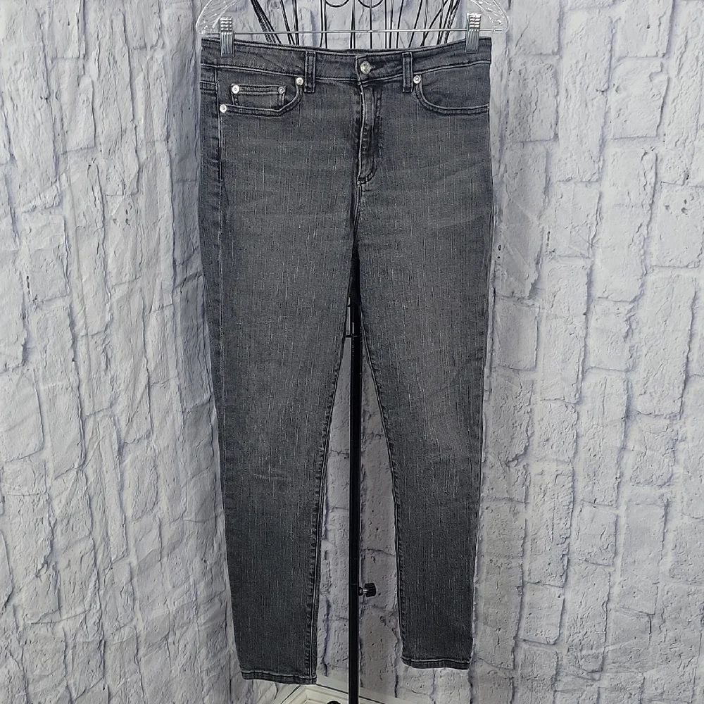 Michael Kors Black Wash‎ Denim Five Pocket Skinny Jeans Size 8